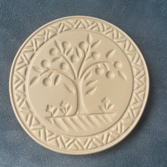 Set of 4 Round Clay Cookie Mold/Stamps - Picture 4 of 5